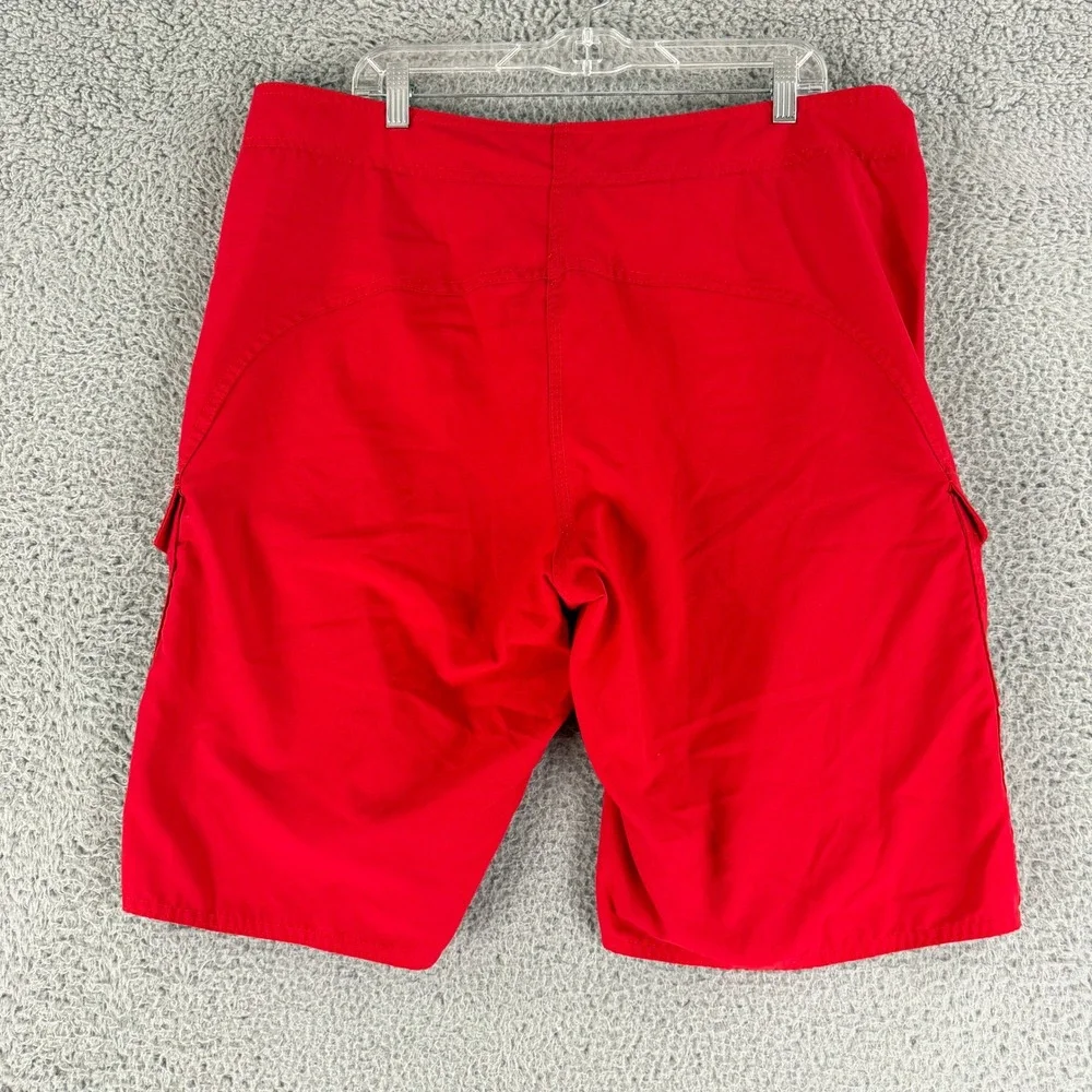Hurley Razors Board‎ Shorts Mens 40 Red Cargo Pockets Vintage Made In USA